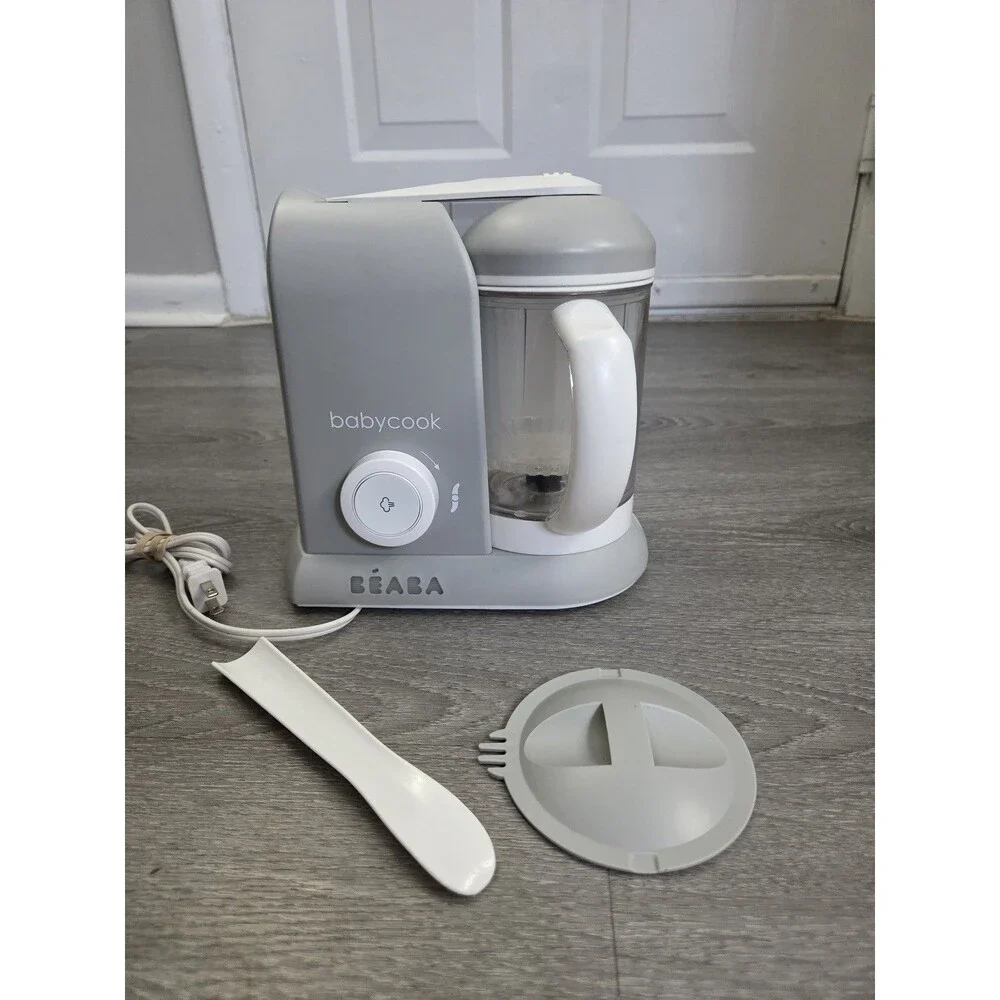 BEABA Babycook Solo 4 in 1 Baby Food Maker Cloud Grey Food Processor Box GUC